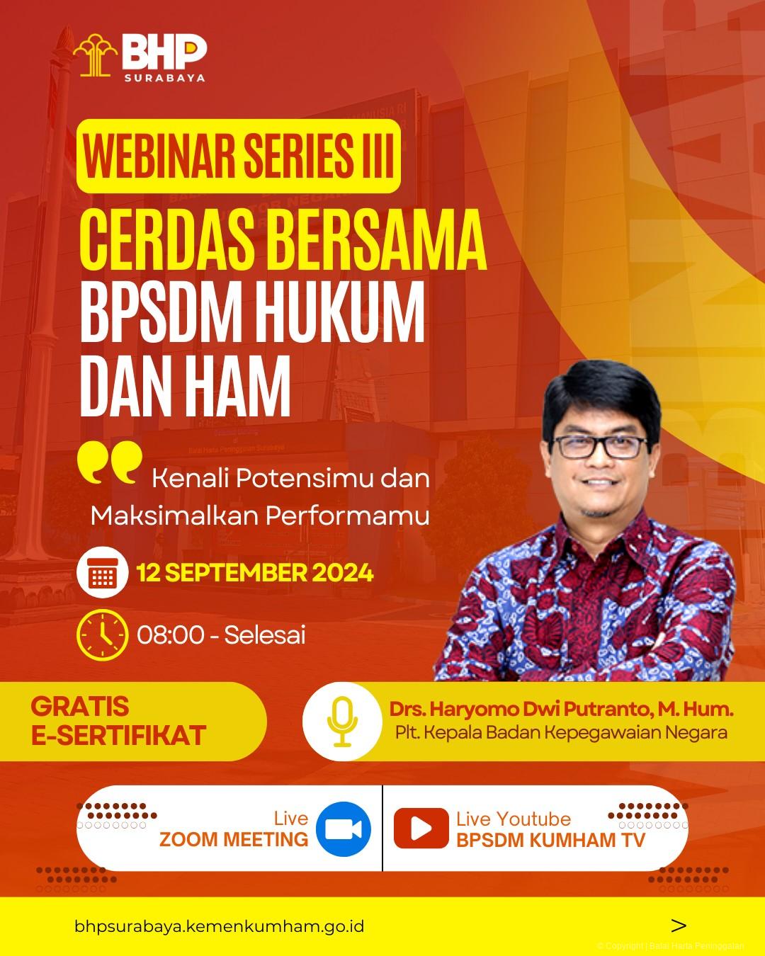 Flyer Webinar Series III BHP Surabaya