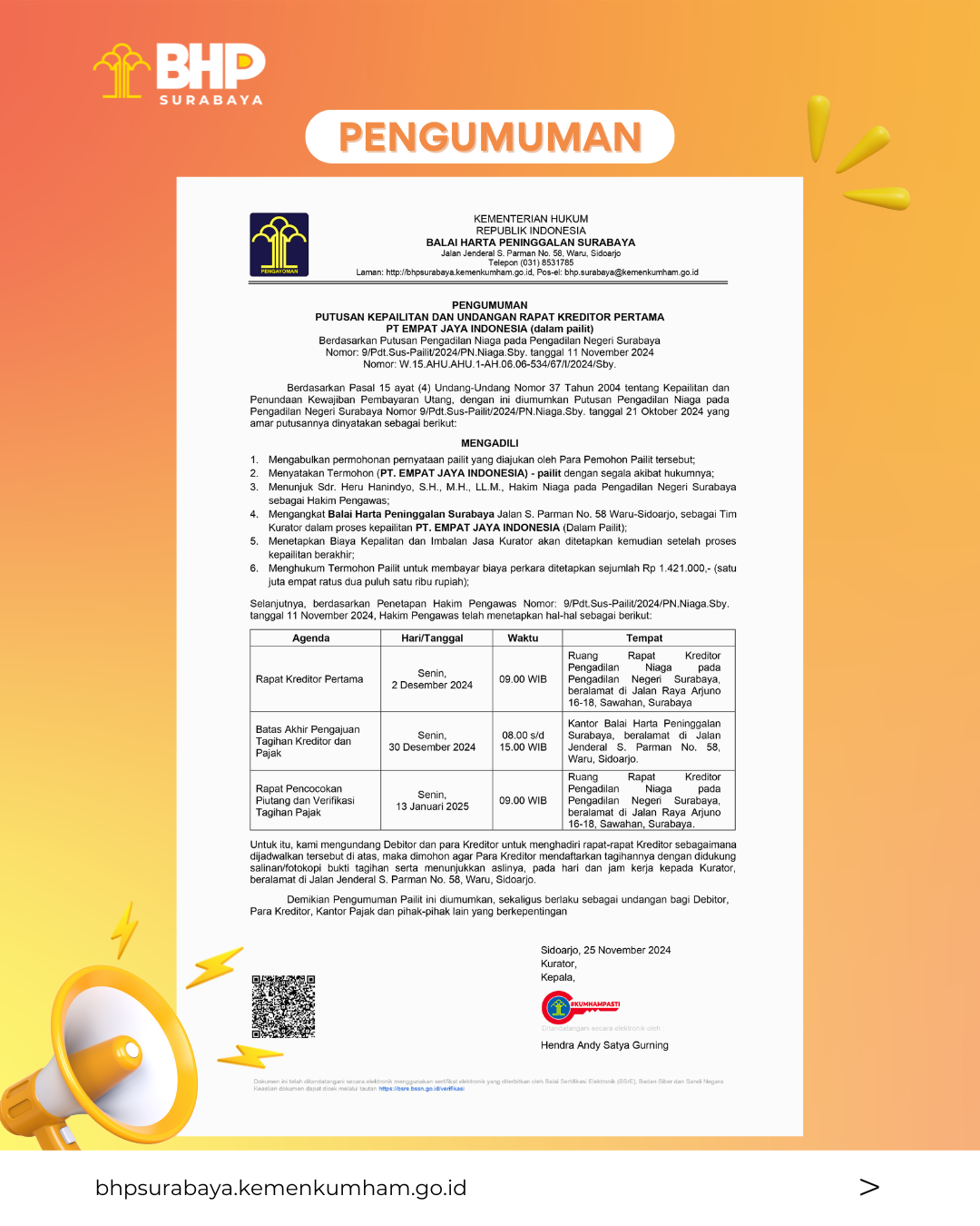 PENGUMUMAN 1
