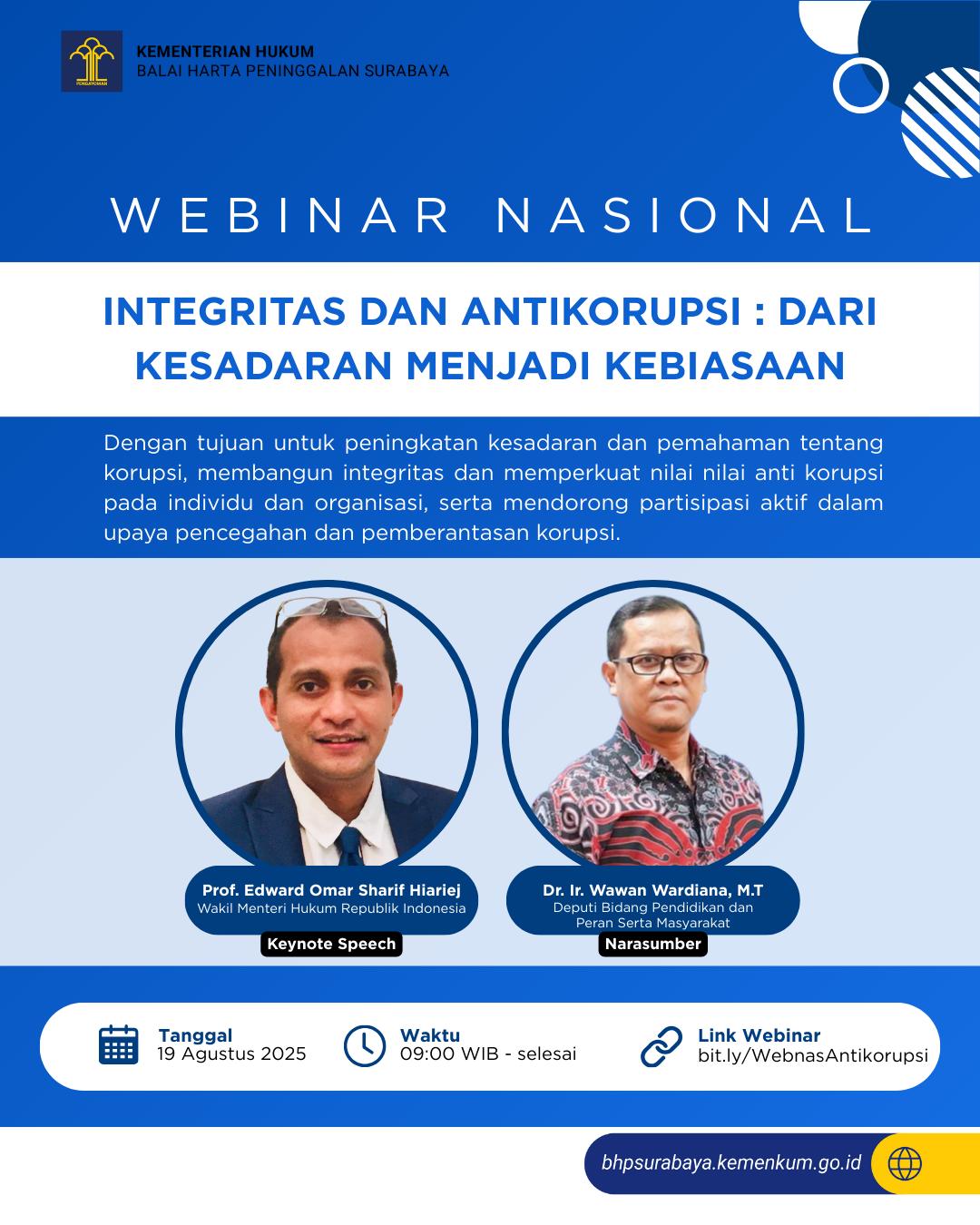 WEBINAR NASIONAL ANTIKORUPSI